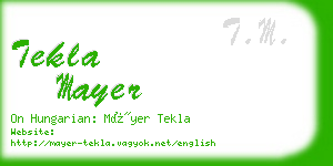 tekla mayer business card